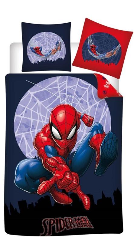 Spiderman Dekbedovertrek spinnenweb polykatoen  140 x 200 cm