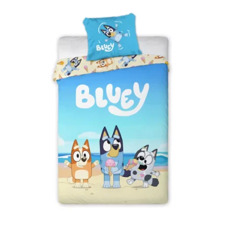 Bluey Dekbedovertrek beach day 140 x 200 cm - katoen