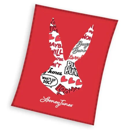 Bugs Bunny Fleece plaid 150 x 200 cm rood