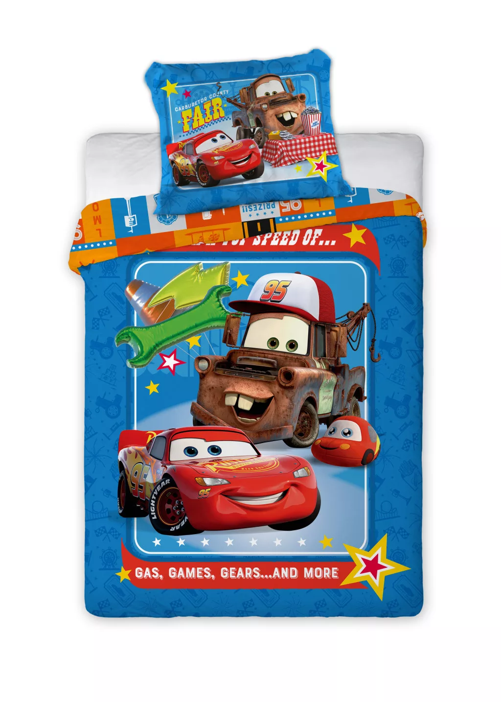 Cars peuterdekbedovertrek Gas - 100 x 135 cm - Katoen