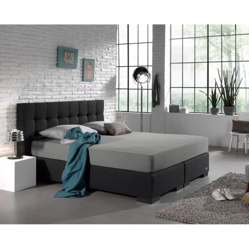 Dreamhouse Dubbel Jersey 220 gr. Hoeslaken Grijs 140 x 200/220 cm