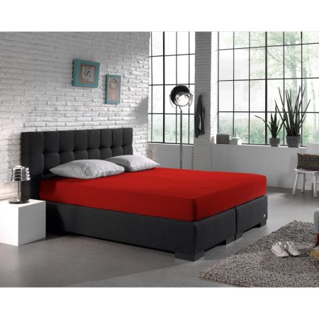 Dreamhouse Dubbel Jersey 220 gr. Hoeslaken Rood 80/100 x 220 cm