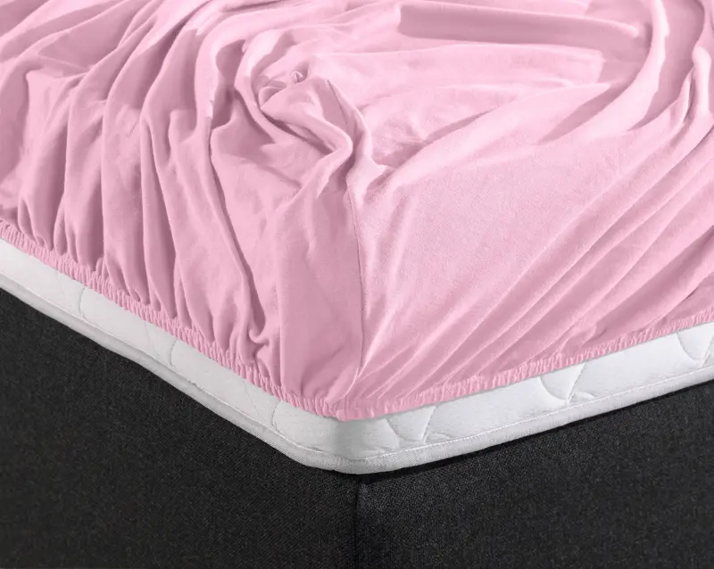 Dreamhouse Dubbel Jersey 220 gr. Hoeslaken Roze 140 x 200/220 cm - Afbeelding 4