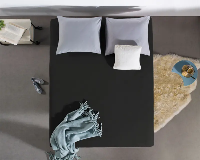 Dreamhouse Dubbel Jersey 220 gr. Hoeslaken Zwart 140 x 200/220 cm - Afbeelding 2