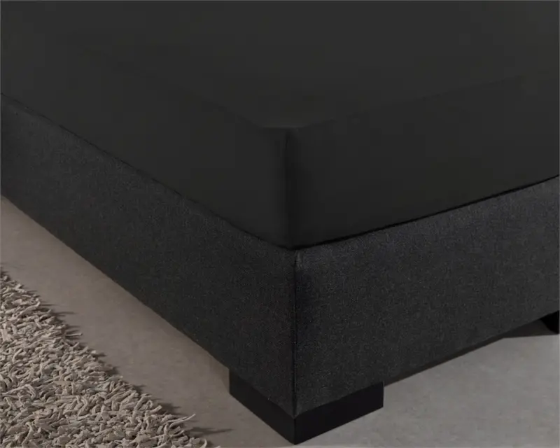 Dreamhouse Dubbel Jersey 220 gr. Hoeslaken Zwart 140 x 200/220 cm - Afbeelding 4