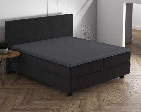 Dreamhouse Dubbel Jersey 220 gr. Topper Hoeslaken Antraciet 160/180 x 200/220 cm