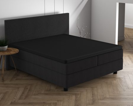 Dreamhouse Dubbel Jersey 220 gr. Topper Hoeslaken Zwart 160/180 x 200/220 cm