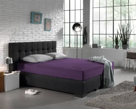 Dreamhouse Enkel Jersey 135 gr. Hoeslaken Paars 190/200 x 200/220 cm