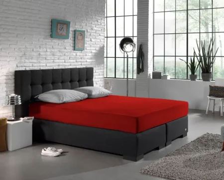Dreamhouse Enkel Jersey 135 gr. Hoeslaken Rood 160/180 x 200 cm