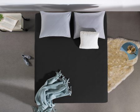 Dreamhouse Enkel Jersey 135 gr. Hoeslaken Zwart 80/100 x 200 cm