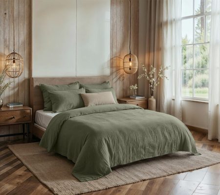 Dreamhouse Mousseline Mossy Groen 200 x 200/220 cm