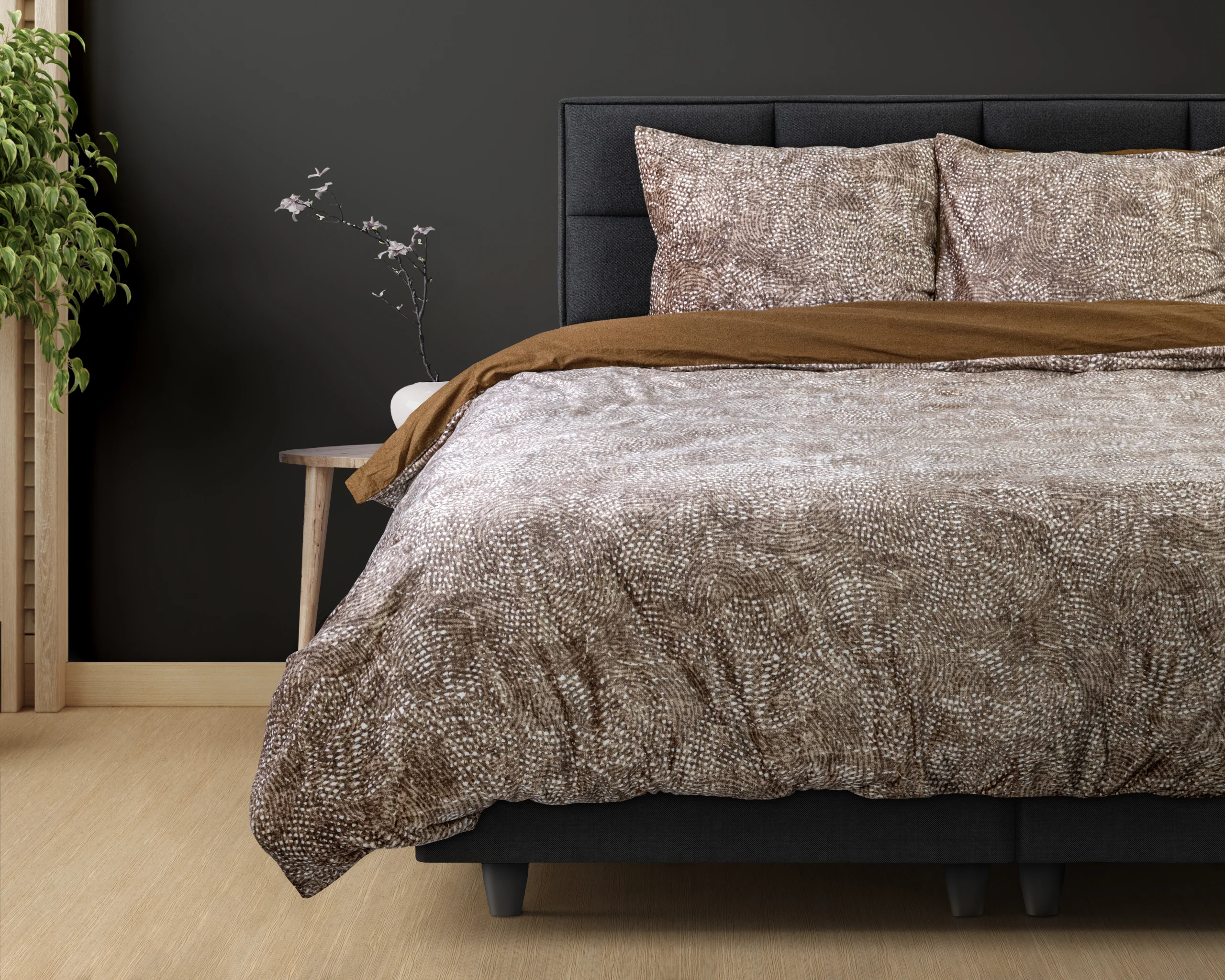 Dreamhouse Signature Velvet Katoen Aria Bruin 140 x 200/220 cm - Afbeelding 3