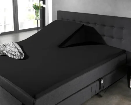 Dreamhouse Splittopper Katoen Hoeslaken Zwart 160 x 220 cm