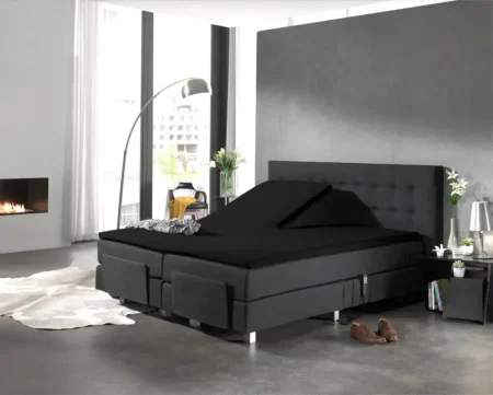 Dreamhouse Splittopper Katoen Hoeslaken Zwart 180 x 210 cm