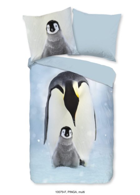 Good Morning Dekbedovertrek "pinguins" - Multi - (135x200 cm) - Katoen Flanel