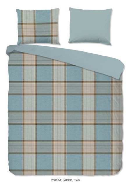 Good Morning Dekbedovertrek "ruit" - Multi - (240x200/220 cm) - Katoen Flanel
