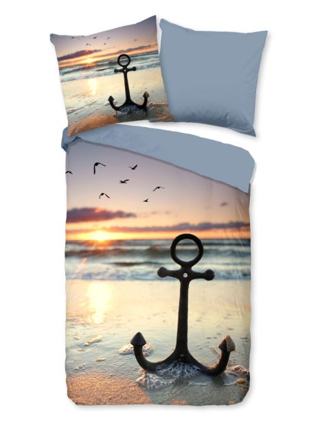 Good Morning Dekbedovertrek "strand/ zee" - Multi - (155x220 cm) - Katoen