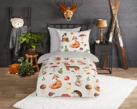 Good Morning Kinderdekbedovertrek "dieren" - Multi - (135x200 cm) - Katoen Flanel