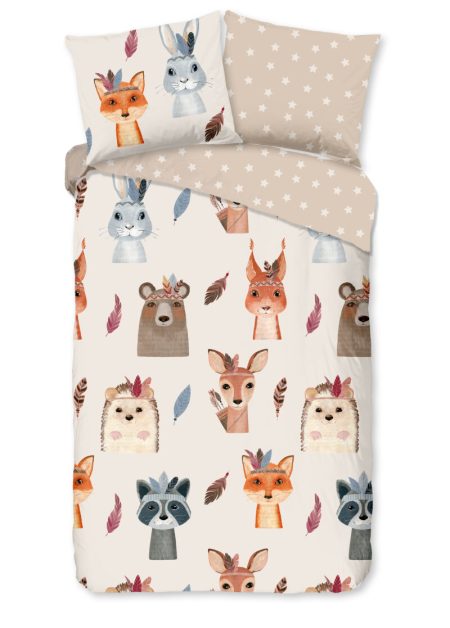 Good Morning Kinderdekbedovertrek "dieren" - Multi - (140x200/220 cm) - Katoen