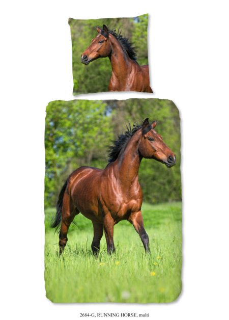 Good Morning Kinderdekbedovertrek "paard" - Multi - (135x200 cm) - Katoen