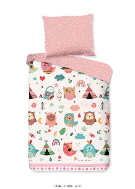 Good Morning Kinderdekbedovertrek "uilen in boho thema" - Multi - (140x200/220 cm) - Katoen