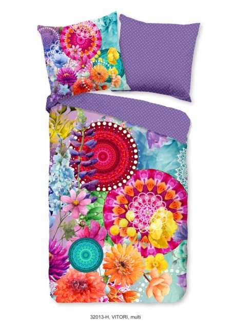 HIP Dekbedovertrek "mandala's en bloemen" - Multi - (155x220 cm) - Katoen Satijn