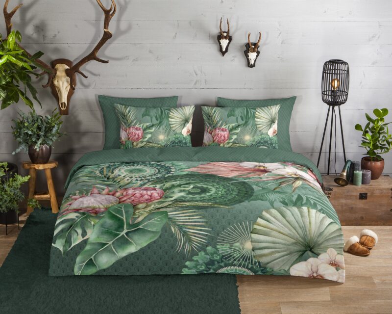 HIP Dekbedovertrek "mandala's en bloemen" - Multi - (200x200/220 cm) - Katoen Flanel - Afbeelding 2