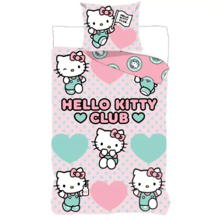 Hello Kitty Club Dekbedovertrek 100x135 cm, 40x60 cm - katoen