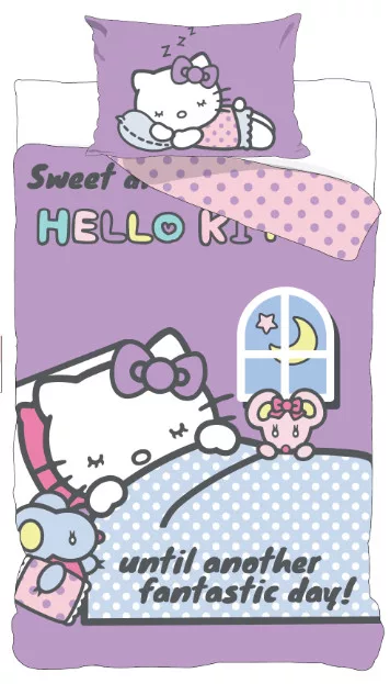 Hello Kitty slapen Dekbedovertrek 140 X 200 cm - 70x90 cm - katoen