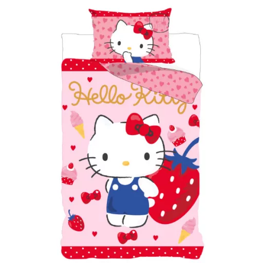 Hello Kitty strawberry 100 x 135 - 40 x 60Cm Katoen