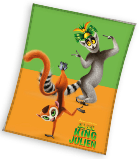 King Julien fleeceplaid meerkleurig 130x160cm