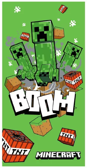 Minecraft handdoek boom 70 x 140 cm - katoen