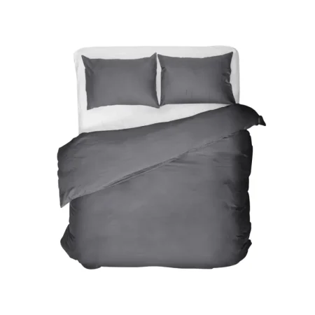 Primaviera Deluxe Egyptisch Katoen Uni Dekbedovertrek Antraciet 240 x 200/260 cm
