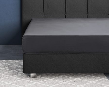 Primaviera Deluxe Satijnen Hoeslaken Antraciet 90 x 200 cm