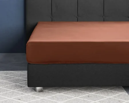 Primaviera Deluxe Satijnen Hoeslaken Bruin 200 x 220 cm