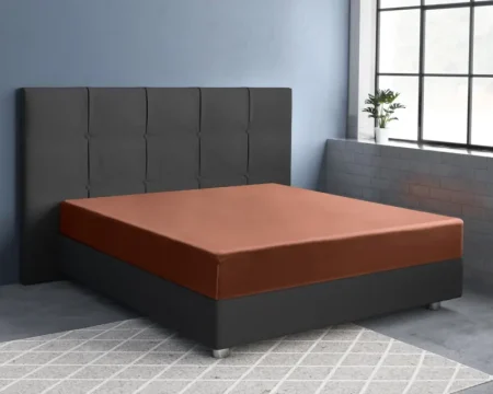 Primaviera Deluxe Satijnen Hoeslaken Bruin 70 x 200 cm