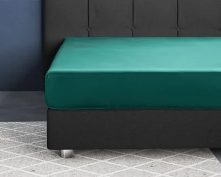 Primaviera Deluxe Satijnen Hoeslaken Donker Groen 140 x 200 cm