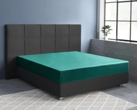 Primaviera Deluxe Satijnen Hoeslaken Donker Groen 180 x 200 cm