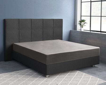 Primaviera Deluxe Satijnen Hoeslaken Grijs 90 x 220 cm