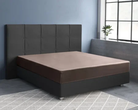 Primaviera Deluxe Satijnen Hoeslaken Taupe 180 x 220 cm