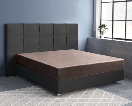 Primaviera Deluxe Satijnen Hoeslaken Taupe 200 x 220 cm