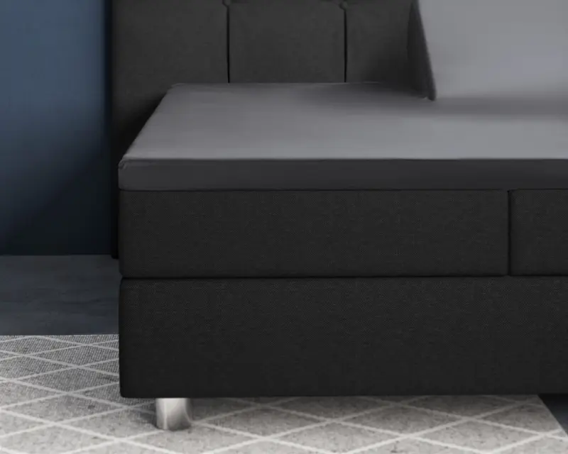 Primaviera Deluxe Splittopper Satijn Hoeslaken Antraciet 160 x 200 cm - Afbeelding 2