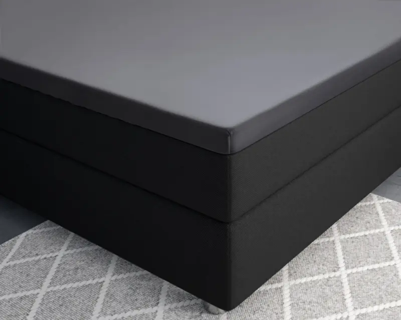 Primaviera Deluxe Splittopper Satijn Hoeslaken Antraciet 160 x 200 cm - Afbeelding 3