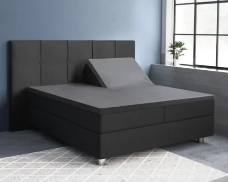 Primaviera Deluxe Splittopper Satijn Hoeslaken Antraciet 180 x 220 cm