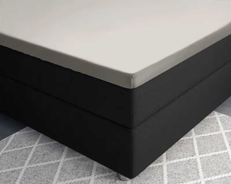 Primaviera Deluxe Splittopper Satijn Hoeslaken Creme 180 x 220 cm - Afbeelding 3