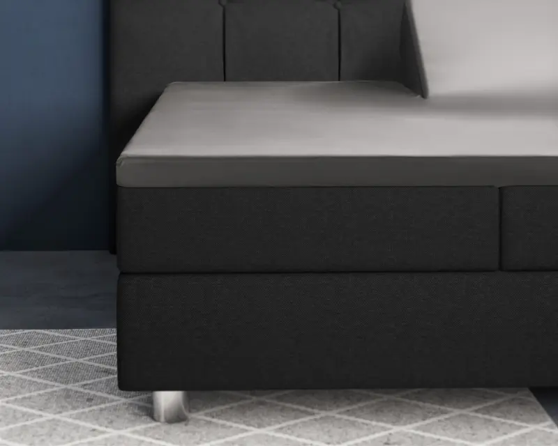 Primaviera Deluxe Splittopper Satijn Hoeslaken Grijs 160 x 200 cm - Afbeelding 2