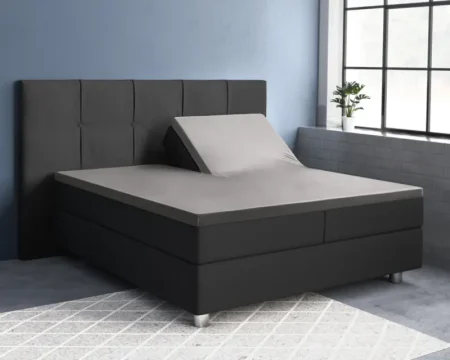 Primaviera Deluxe Splittopper Satijn Hoeslaken Grijs 180 x 220 cm