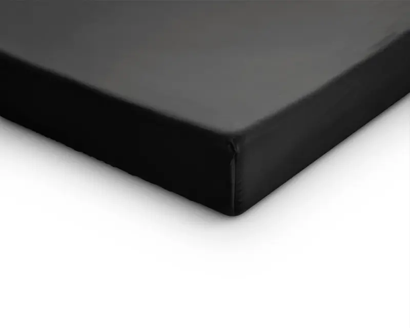 Primaviera Deluxe Splittopper Satijn Hoeslaken Zwart 180 x 220 cm - Afbeelding 4