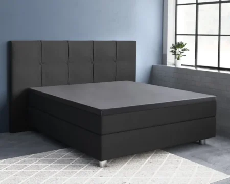 Primaviera Deluxe Topper Satijn Hoeslaken Antraciet 140 x 200 cm
