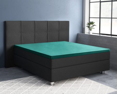 Primaviera Deluxe Topper Satijn Hoeslaken Donker Groen 180 x 220 cm